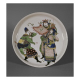 Assiette à décor de personnages