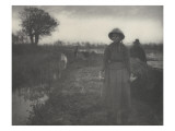 Poling the Marsh hay (Portant le foin)
