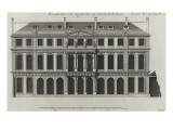 Planche 299 : élévation de la façade sur les jardins de l'hôtel de Rohan   rue Vieille du Temple