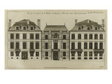 Planche 251 : élévation de la façade de l'hôtel Hesselin construit par l'architecte Le Vau