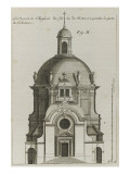 Planche 254 (2) :  élévation du portrail de l'église de la Visitation Sainte-Marie bâtie par
