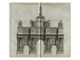 Planche 263 :  Projet donné par Charles Le brun pour l'arc de triomphe en l'honneur de Louis XIV