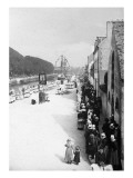 Quimper  la procession de la fête-Dieu sur le quai de l'Odet