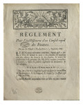 Règlement pour l'établissement d'un conseil royal des finances  15 septembre 1661