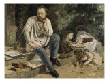 Pierre-Joseph Proudhon et ses enfants en 1853