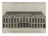 Planche 273: élévationde la façade côté jardin  d'une maison à bâtir à Paris