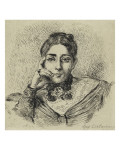 Portrait de Pauline Villot  eau-forte 2ème état