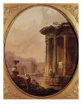 Ruines romaines avec personnages