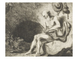 Saint Jérôme dans une caverne
