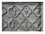 Portail de de la façade de la cathédrale d'Amiens Registre sculpté: les signes du zodiaque