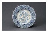 Assiette : Amphitrite sur un dauphin