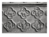 Portail de de la façade de la cathédrale d'Amiens Registre sculpté: les signes du zodiaque
