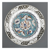 Plat à l'oiseau et à la pivoine