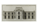 Planche 260 :  élévation de la façade côté cour de l'Hôtel Dunoyer construit par