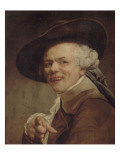 Portrait de l'artiste  (J Ducreux)  dit Le moqueur esquisse