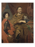 Portrait de Jean III Sobieski  roi de Pologne et d'un de ses fils  Jacques-Louis (1629-1696)