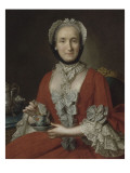 Portrait de femme tenant une tasse