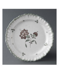 Assiette : décor de bouquet d'oeillets et semis de fleurettes