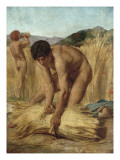 Moissonneurs dans la campagne romaine