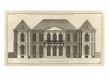 Planche 14 : Elévation de la façade du côté du jardin de l’hôtel de la duchesse du Maine