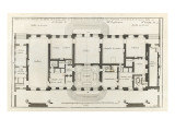 Planche 105 : Plan du rez-de-chaussée de l’Hôtel de Lassay  rue de l’Université à Paris