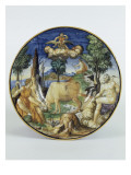 Assiette  Jupiter et Junon