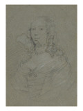 Portrait de  jeune femme de trois quart à gauche