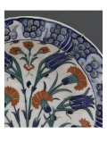 Plat aux hautes tiges de tulipes et d'oeillets