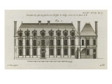 Planche 258 (1) :  élévation de la façade côté jardin de l'Hôtel de Sully construit par