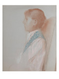Portrait de madame Odilon Redon  de profil à gauche