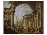Prédication dans des ruines antiques