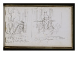 Carnet de croquis : intérieur d'église