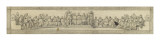 Etude dans un encadrement d'une frise de personnages assis