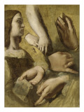 Etudes pour l'Apothéose d'Homère : profil de Raphaël  mains d'Apelle  de Raphaël de Racine