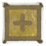 Bourse en damas jaune citron