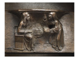 Stalles de Beauvais : Femme au miroir  homme