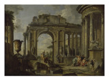 L'Aumône à Bélisaire dans des ruines
