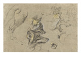 Etudes de têtes de loups et de détails du corps