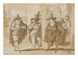 Scène de la comédie italienne : la fausse coquette