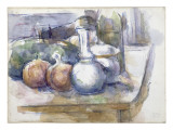 Nature morte avec fruits  carafe  sucrier et bouteille