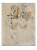 Saint Georges terrassant le Dragon; vers 1847