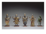 Statuette des cinq premiers avatars de Visnu