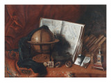 Nature morte avec globe terrestre