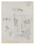 Etude pour Le briquet  homme assis sur une brouette et de de chevaux