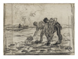 Croquis en rapport avec Deux beurs tournvers la gauche  vers 1855