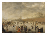 Scène de patinage à Kampen