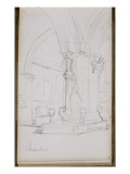 Carnet de croquis : intérieur d'église