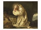 Saint Bruno en prière dans le désert