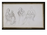 Carnet de croquis : femme avec enfant