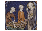 Feuillet d'un Antiphonaire : la Pêche miraculeuse